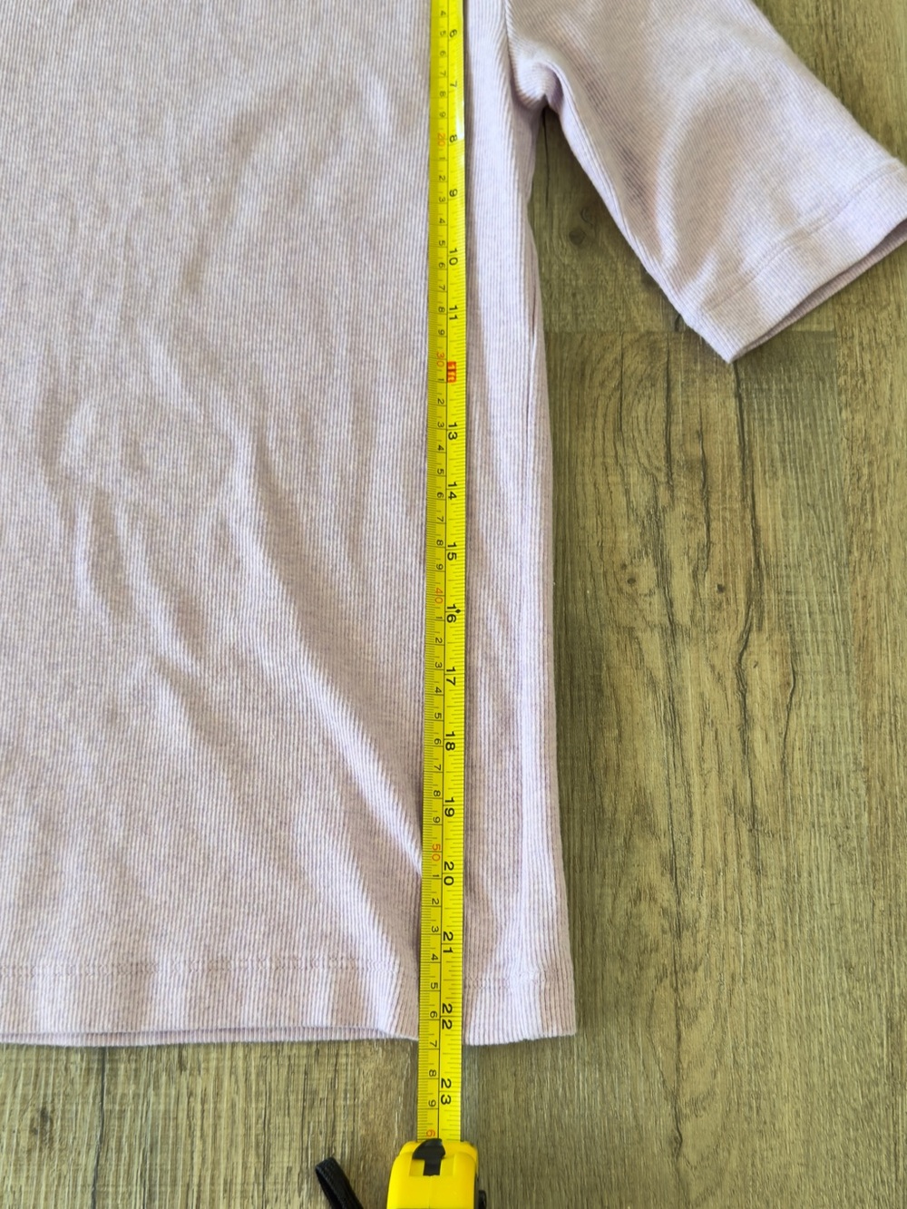 LOFT Lilac Elbow-Sleeve Ribbed Crewneck Tee - Picture 4 of 7